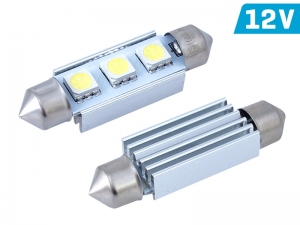 ŻARÓWKA C5W SV8.5 12V 41MM SMD LED CANBUS BIAŁA KPL 2SZT