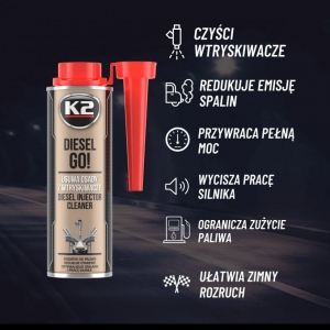 DODATEK DO DIESEL GO WTRYSKIWACZY 250ML K2