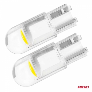 ŻARÓWKI LED STANDARD T10 W5W COB HPC 12V BIAŁE 2 SZT. KPL