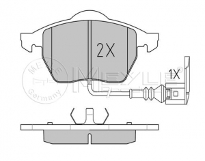 KLOCKI HAMULCOWE PRZÓD - AUDI A3, TT; SEAT LEON, TOLEDO; SKODA OCTAVIA; VW POLO GTI, GOLF 4, BORA, NEW BEETLE