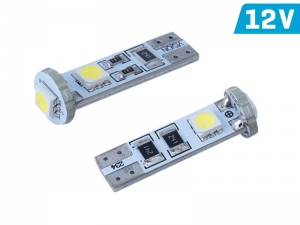 ŻARÓWKA W5W T10 12V SMD LED CANBUS BIAŁA KPL 2SZT