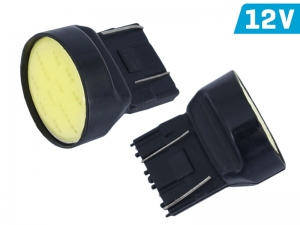 ŻARÓWKA W21/5W T20q  12V  1* COB LED CANBUS BIAŁA KPL 2 SZT.