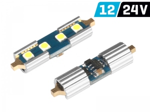 ŻARÓWKA C5W SV8.5  12/24V 36MM SMD LED CANBUS BIAŁA KPL 2SZT