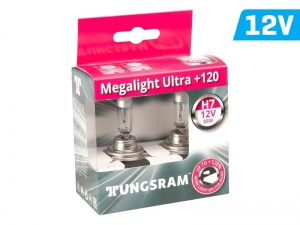 ŻARÓWKA H7 KPL + 120% ŚWIATŁA MEGALIGHT ULTRA TUNGSRAM