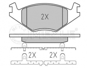 KLOCKI HAMULCOWE  PRZÓD  VW  GOLF/JETTA 83-  SEAT CORDOBA/IBIZA   NIESYMETRYCZNE   BEZ CZUJNIKÓW