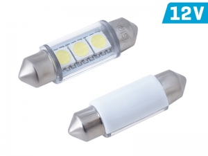 ŻARÓWKA C5W SV8.5 36MM 12V 3* SMD LED BIAŁA KPL 2 SZT