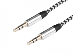 KABEL AUDIO 300CM W OPLOCIE Z MIKROFIBRY JACK - JACK