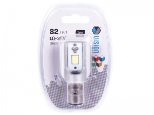 ŻARÓWKA VISION S2 BA20D 10-36V 6W 2*COB LED COOL WHITE 6000K 1 SZT ŻARÓWKA VISION S2 BA20D 10-36V 6W 2*COB LED COOL WHITE 6000K 1 SZT